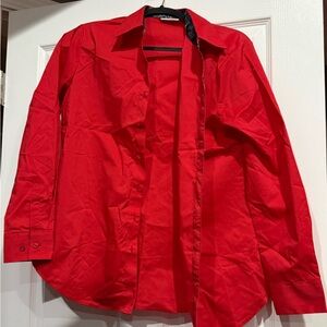 Men's Red Button Down Shirt